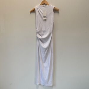Zara Elegant White Backless Dress